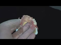 Les dents d'as sont de couleur rose/obscur TCS Valplast Prothèses partielles flexibles pour une esthétique élevée Modèle d'impression 3D dentaire